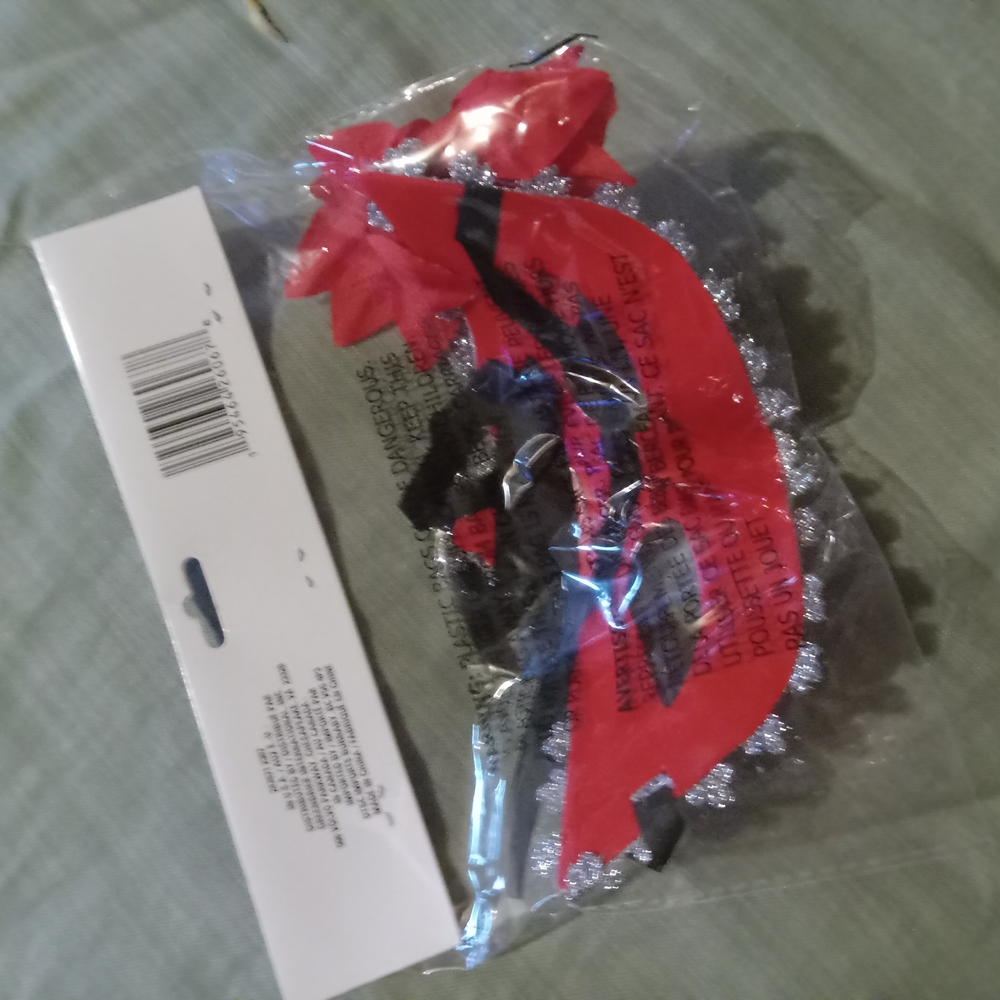 FaceMask Red and Black Costume Accessory - Picture 3 of 5